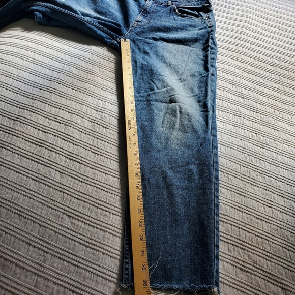 Everlane Distresses Crop Blue Denim Jeans Womens Size 31 - Picture 9 of 11